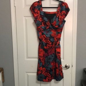 NWT pin up dress by the Limited red teal satin 12